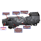 3rd Gen Ram (02-09) Defroster Door with Cam Gear <font color="red"><br>(Rear Vent Only)</font> - Blend Door USA